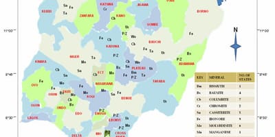 Nigeeria loodusvarade kaart
