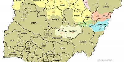 Kaart nigeeria 36 ühendriigid