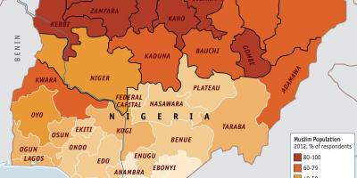 Kaart nigeeria religioon