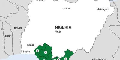 Kaart nigeri delta kaart, nigeeria